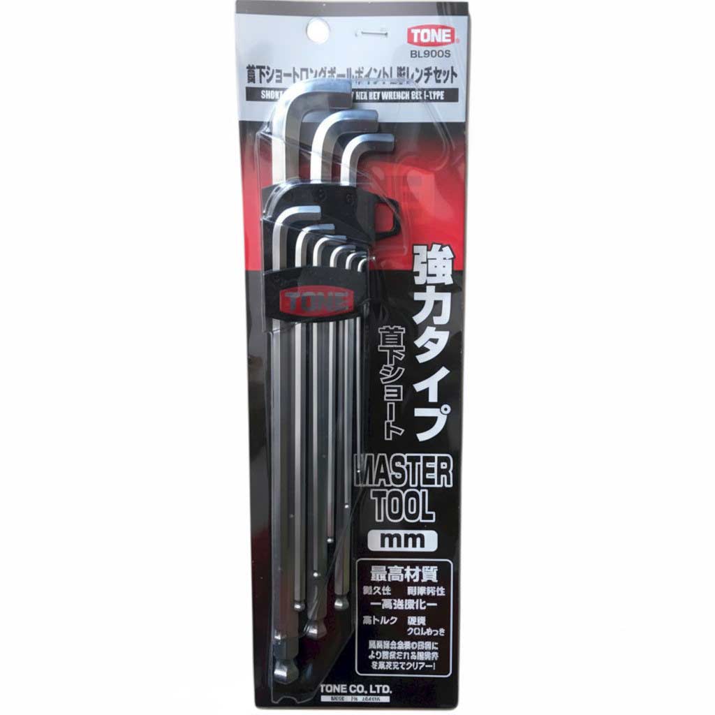 Bộ lục giác đầu bi dạng L cổ ngắn thân dài TONE BL900S