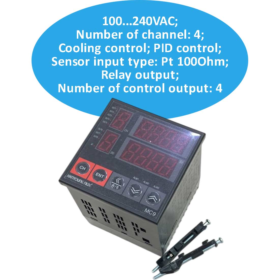 Điều khiển nhiệt độ số đa kênh HANYOUNG MC9-4D-D0-MN-N-2