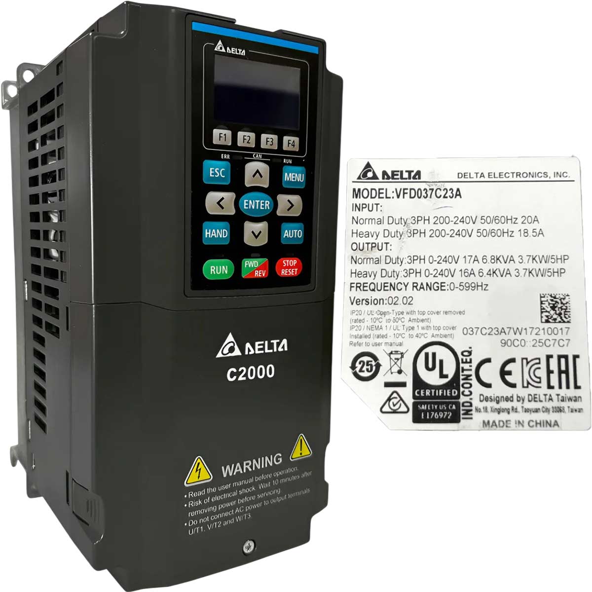 Biến tần điều khiển vector DELTA VFD037C23A