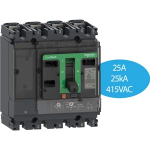 C10B4TM025 Schneider aptomat khối 4P 25A 25kA