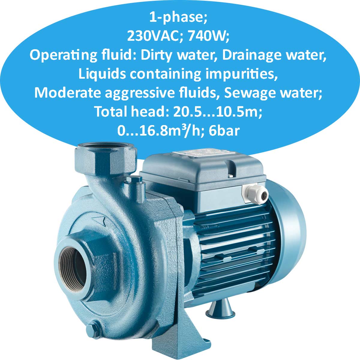 Bơm chất lỏng chứa hạt rắn tối đa D10 mm PENTAX CR102/01