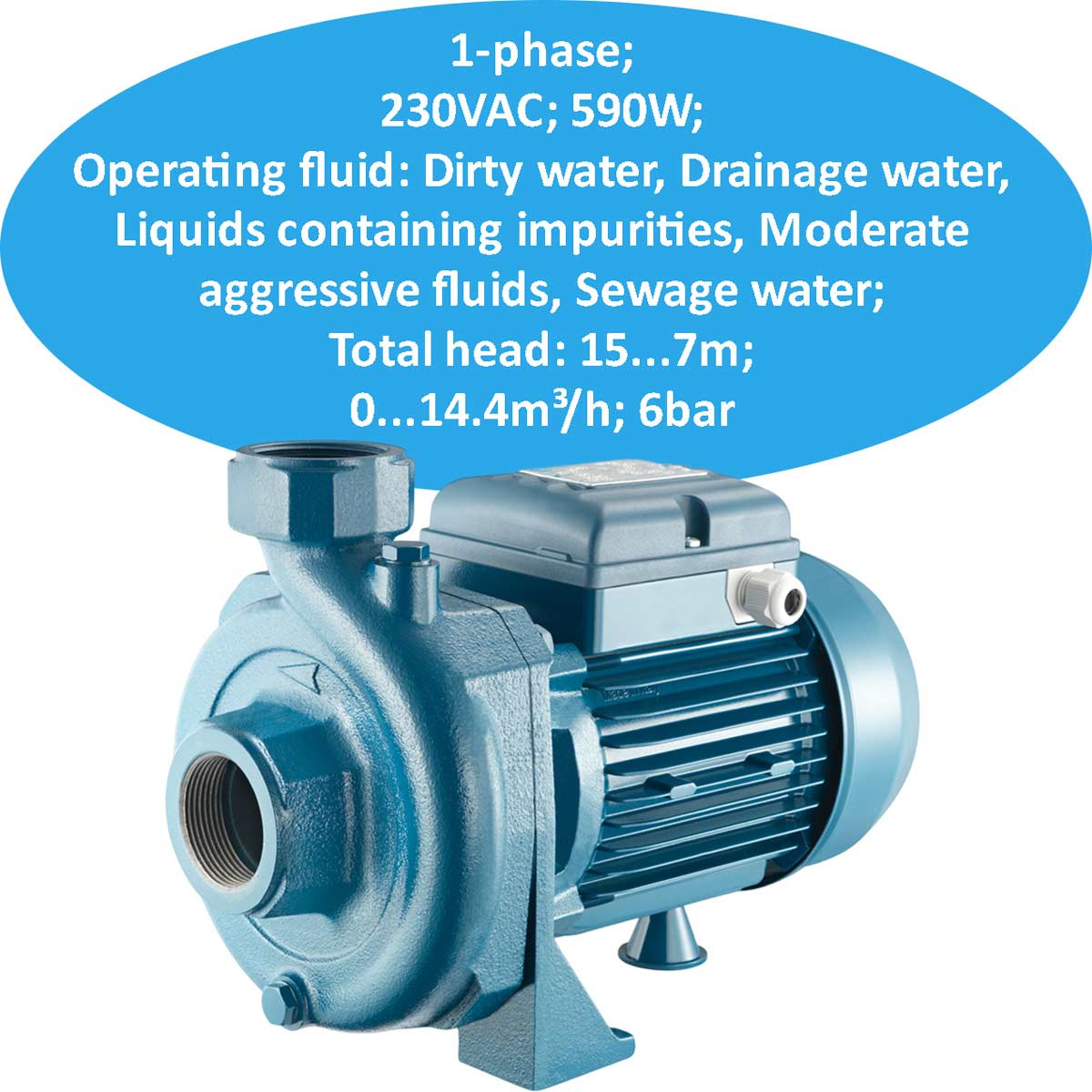 Bơm chất lỏng chứa hạt rắn tối đa D10 mm PENTAX CR75/00