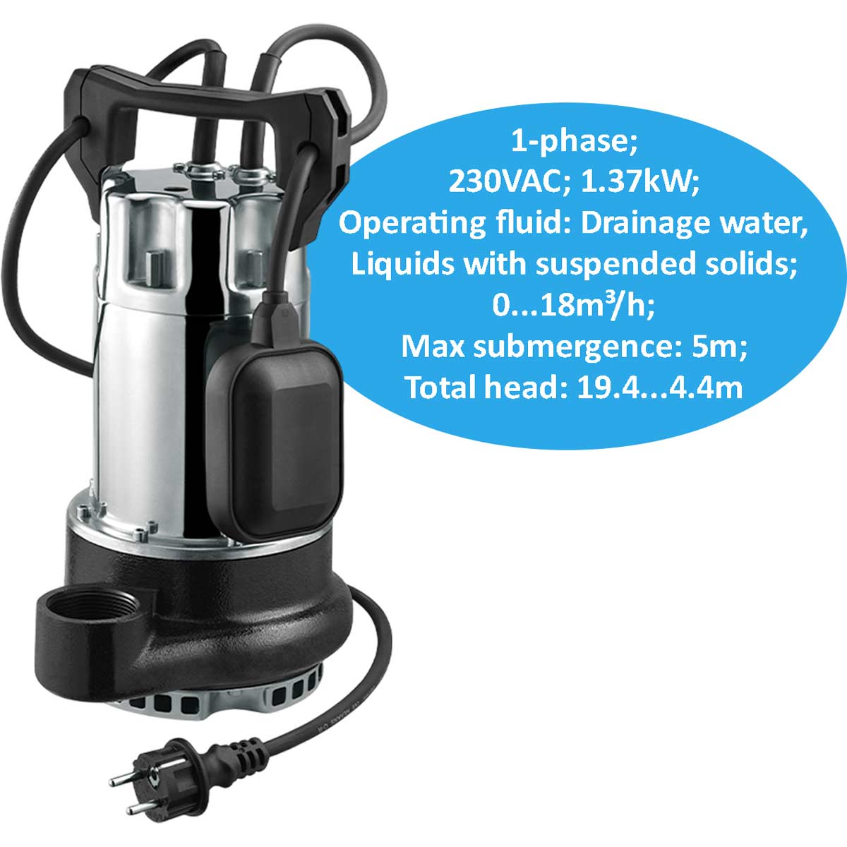 Bơm nước thải cánh hở PENTAX DH 100