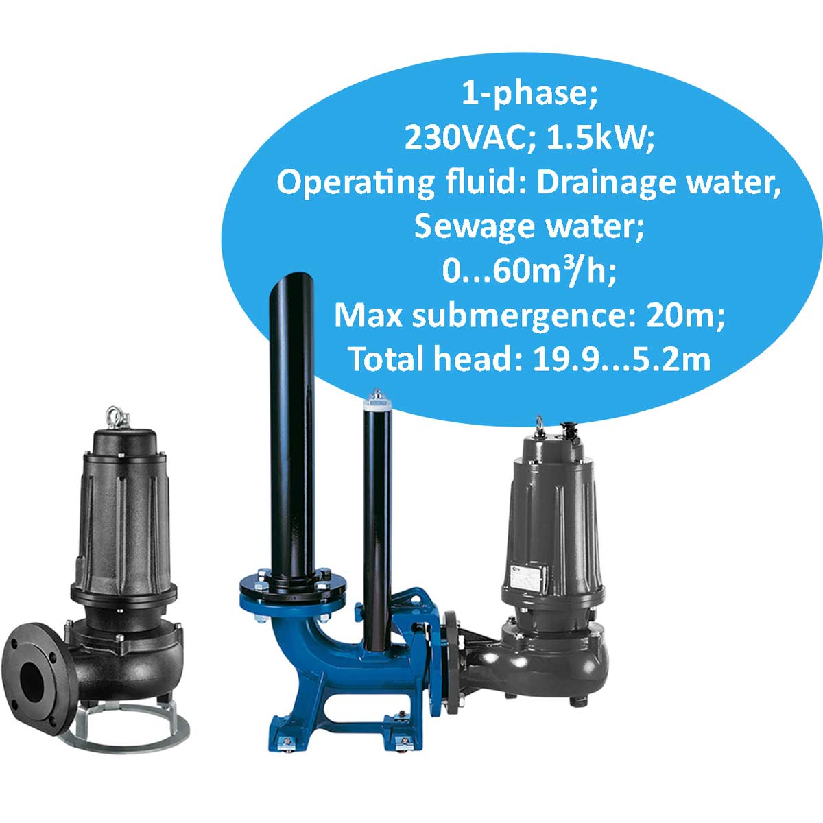 Bơm ly tâm nước thải một kênh  PENTAX DM 210