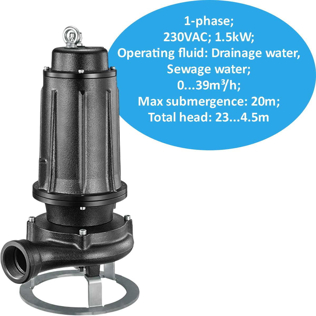 Bơm ly tâm nước thải đẩy cao  PENTAX DC 210