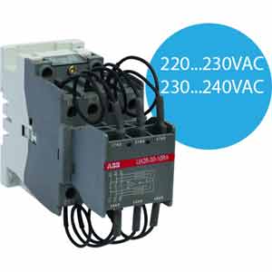 Công tắc tơ 3 cực điều khiển tụ bù AC 12.5...30kvar ABB 1SBL241024R8010 (UA26-30-10RA 220-230V 50Hz / 230-240V 60Hz)