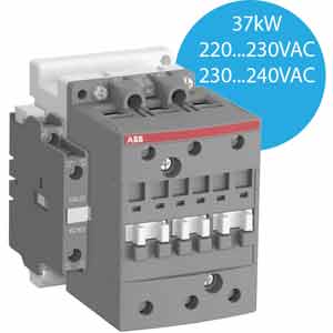 Công tắc tơ 3 cực điều khiển tụ bù AC 22...37kW có tiếp điểm phụ ABB 1SBL411074R8011 (AX80-30-11-80)