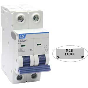 Aptomat cài MCB khung 63AF LS LA63H 2P C6A