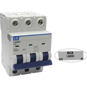 Aptomat cài MCB khung 63AF LS LA63H 3P C25A
