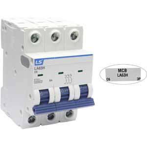 Aptomat cài MCB khung 63AF LS LA63H 3P C6A