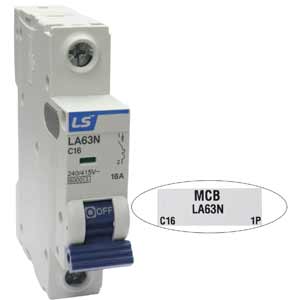 Aptomat cài MCB khung 63AF LS LA63N 1P C16A