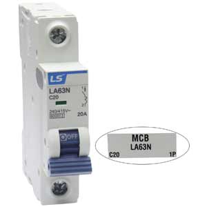 Aptomat cài MCB khung 63AF LS LA63N 1P C20A