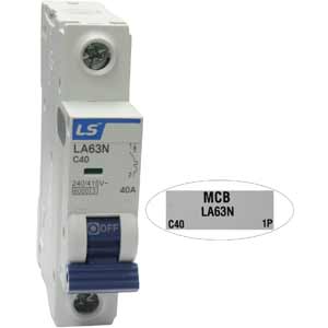 Aptomat cài MCB khung 63AF LS LA63N 1P C40A