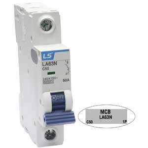 Aptomat cài MCB khung 63AF LS LA63N 1P C50A