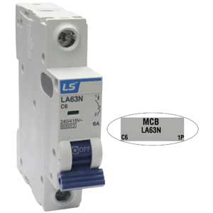 Aptomat cài MCB khung 63AF LS LA63N 1P C6A