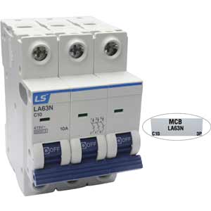 Aptomat cài MCB khung 63AF LS LA63N 3P C10A