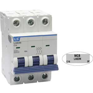 Aptomat cài MCB khung 63AF LS LA63N 3P C16A