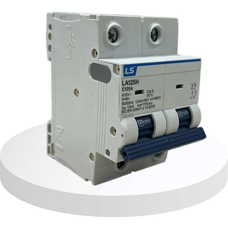 Aptomat cài dòng ngắn mạch 10kA LS LA125H 2P C125A (Ii=8In)
