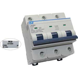 Aptomat cài dòng ngắn mạch 10kA LS LA125H 3P C100A (Ii=8In)