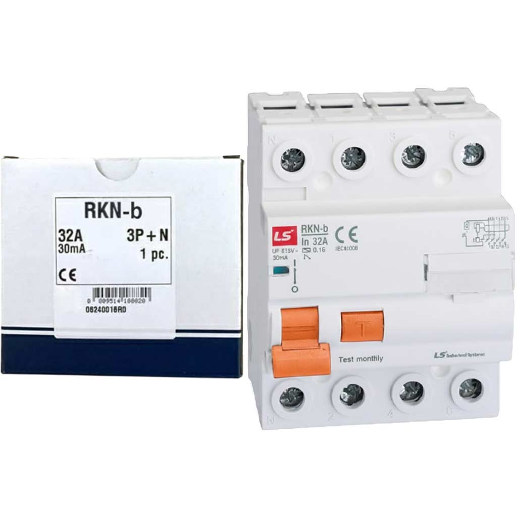 Aptomat chống giật LS RKN-b 3P+N 32A 30mA