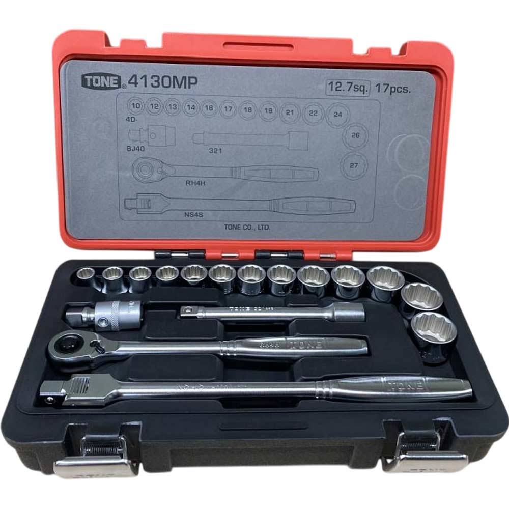 Bộ khẩu 13 đầu 4 tay vặn TONE 4130MP