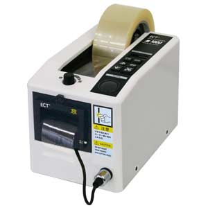 Máy cắt băng keo tự động ECT M-1000 Điện áp: 100...240VAC; Công suất: 18W; Chiều dài cắt: 20...999mm; Đường kính ngoài tối đa của cuộn băng : 170mm