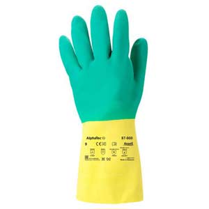 Găng tay cao su chống hóa chất vượt trội ANSELL AlphaTec 87-900 (7.5)