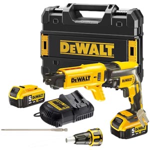 Máy vặn vít tường thạch cao không chổi than pin 18V DEWALT DCF620P2K