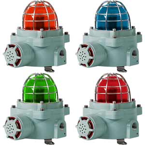 Đèn báo LED D92 mm có còi chống cháy nổ QLIGHT QNEB-12/24-G