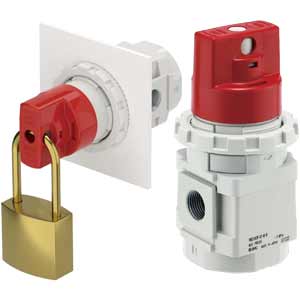 Van 3 cổng có khóa gắn panel tác động kép SMC VHS30EW-F02-HS-D