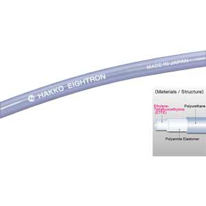 Ống nhựa dẻo trong suốt màu xanh, nhựa ETFE chịu hóa chất HAKKO EIGHTRON E-SJ-2x4-CBU 20m