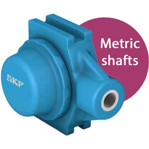 Cụm ổ bi kiểu puli căng bằng composite có ổ bi tự lựa vòng ngoài, khóa vít hãm, vòng trong hẹp trục mét SKF WSTUC 25M-CPSS-DFH