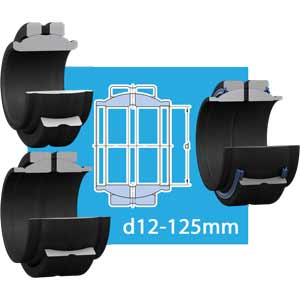 Vòng bi trượt hình cầu xuyên tâm hệ mét d12-125mm SKF GEG 125 ES