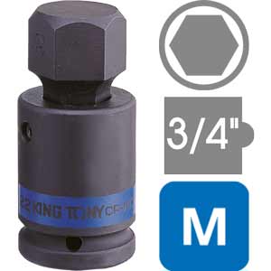 Đầu tuýp chịu lực lục giác 3/4 inch KINGTONY 609622M19H