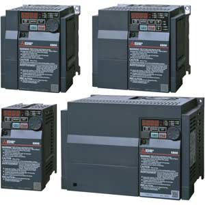 Biến tần đa năng tiêu chuẩn MITSUBISHI FR-E820S-1.5K-1 1 pha; 200VAC; 1.5kW (ND); 8A (ND); 590Hz; Normal duty (ND)