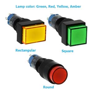 Đèn báo khung liền D10 IDEC AL1Q-P1G Hình vuông đầu lồi; 2.1VDC; D10; Đèn led; Màu xanh lá cây