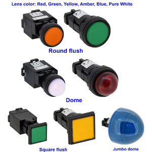 Đèn báo IDEC HW1P-1Q0G Round flush; Lamp not included; D22; Không bao gồm đèn; Màu xanh lá cây