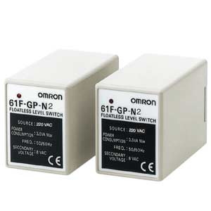 Bộ điều khiển mức OMRON 61F-GP-N2 24VAC 24VAC; Số mức báo: 2; SPST (NO); 10A at 250VAC; Khoảng cách kết nối cho phép (giữa bộ điều khiển và điện cực): Not announced
