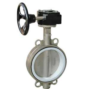 Van bướm inox 304 tay quay CHINA VBTQ-W-304-Teflon-DN200