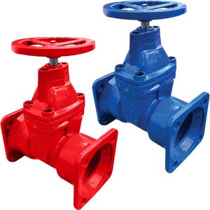 Van cổng lá van bọc cao su ty chìm tay quay nối F SHINYI GVHF-0080-A1-D2B (DN80)