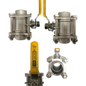 Van bi inox 304 loại hàn CHINA VBH-3PC-304-DN08