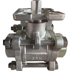 Van bi inox 304 không có tay cầm CHINA VBR-3PC-MP-304-DN32