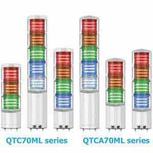 Đèn tháp QLIGHT QTCA70MLF-BZ-5-24-RAGBW 5 tầng 24V có còi