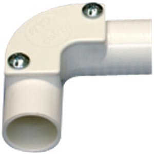 Cút chữ L (gồm cả nắp che, kèm vít) SP-SINO E244/25 Kích cỡ : 25mm; Nhựa PVC; Kiểu nối với ống: Đẩy vào; Ứng dụng: Ống nhựa cứng luồn dây điện