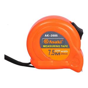 Thước cuộn thép hệ mét ASAKI AK-2678 Hệ đo: Metric; Dải đo: 3m; Steel