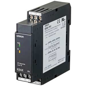 Rơ le bảo vệ pha và điện áp OMRON K8AK-PH1 200...480VAC; Chức năng bảo vệ: Mất pha, Thứ tự pha (đảo pha); Điện áp đầu vào: 200...480VAC