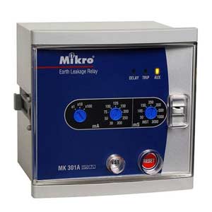 Rơ le bảo vệ dòng rò MIKRO MK302A-110A 94...127VAC; Độ nhạy dòng điện dư: 0.03...30A; Cấu hình tiếp điểm: DPDT