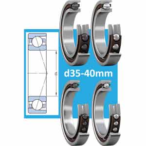 Bộ lắp cặp gồm hai ổ bi tiếp xúc góc một dãy siêu chính xác d35-40mm SKF 7008 ACB/P4A