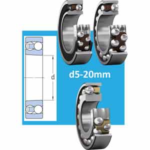 Vòng bi cầu tự lựa d5-20mm SKF 129 TN9/C2