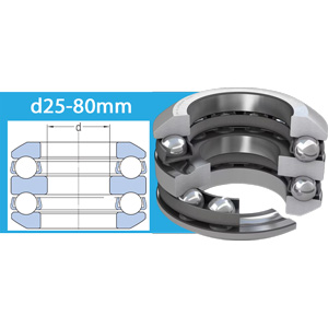 Ổ bi chặn hai hướng với vòng đệm ổ có mặt tựa cầu SKF 54410